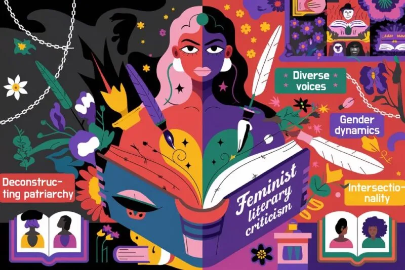 an abstract representation of feminist literary criticism