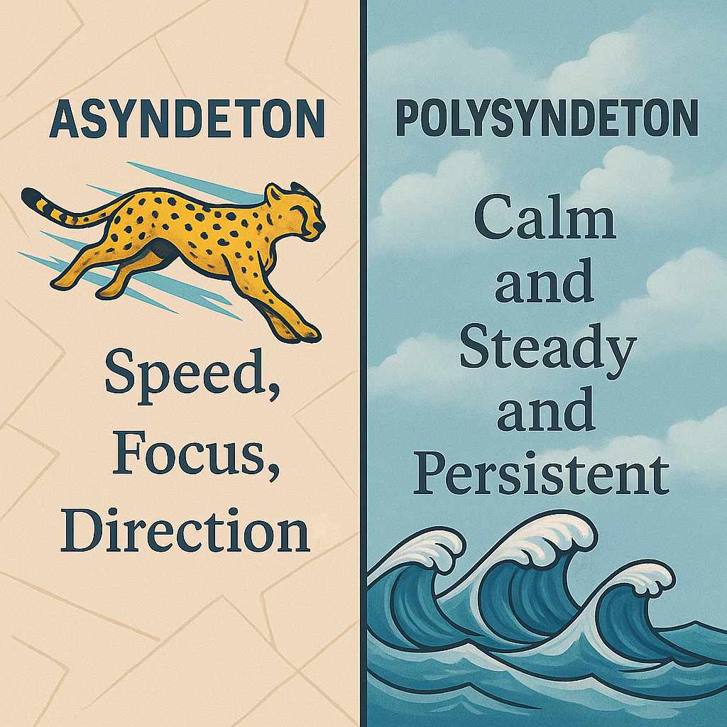 Asyndeton vs. polysyndeton: differences explained