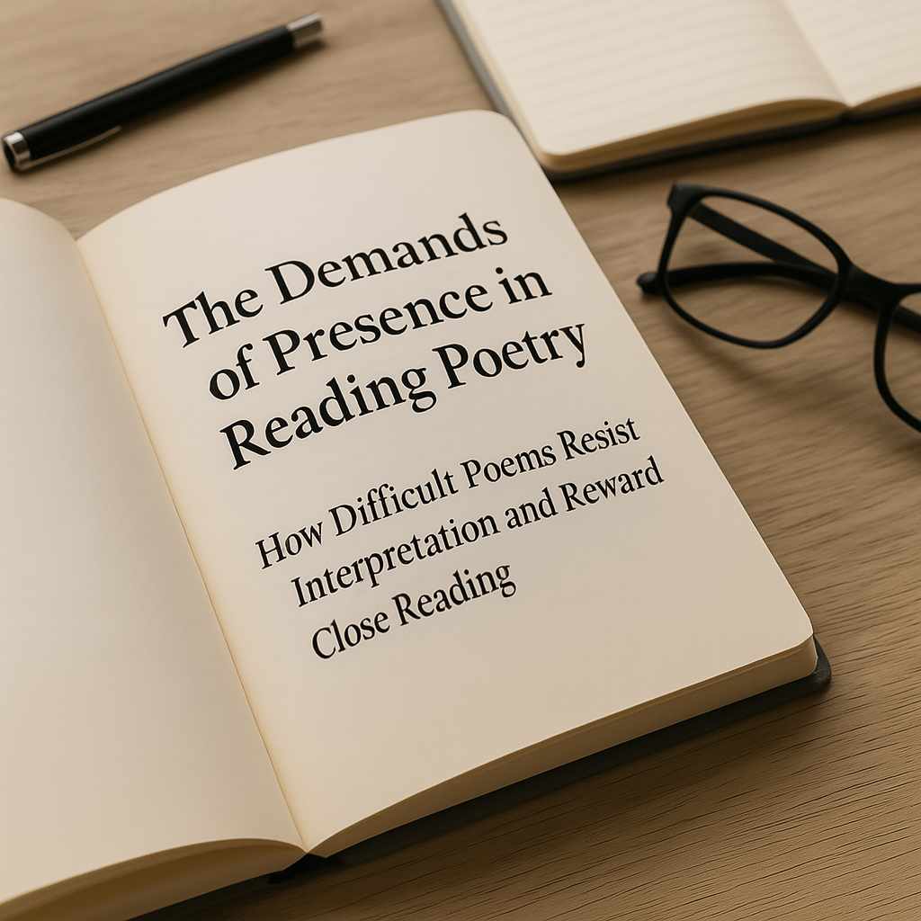 The demands of presence in reading poetry
