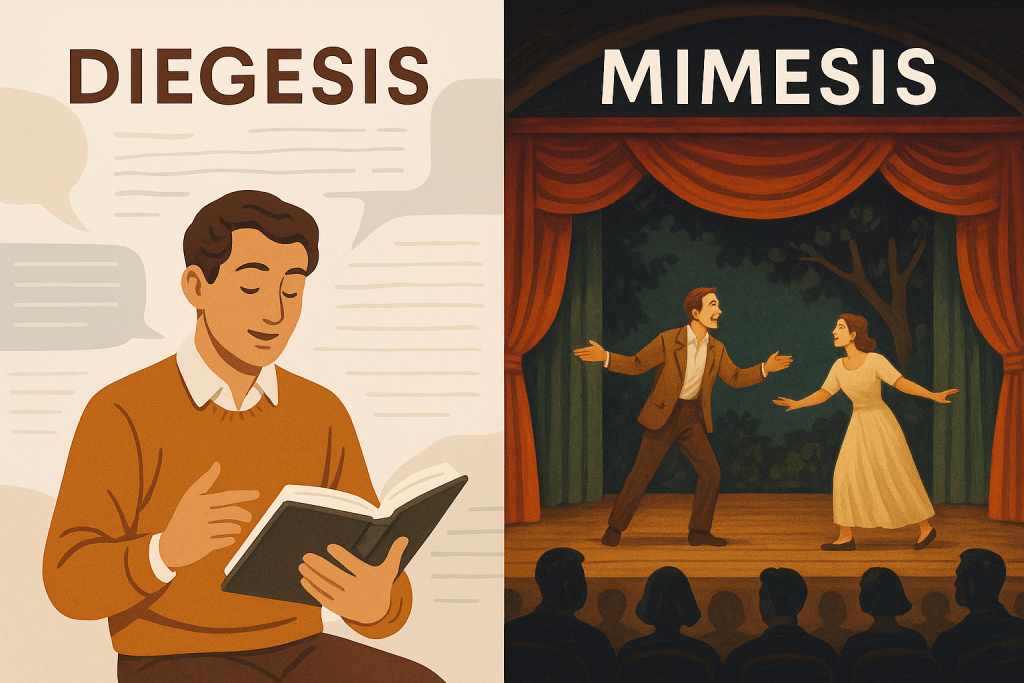 What are ‘diegesis and mimesis’ in literature? Exploring their difference and function in narrative composition