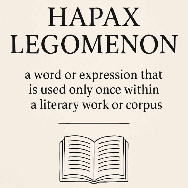 Meaning of hapax legomenon