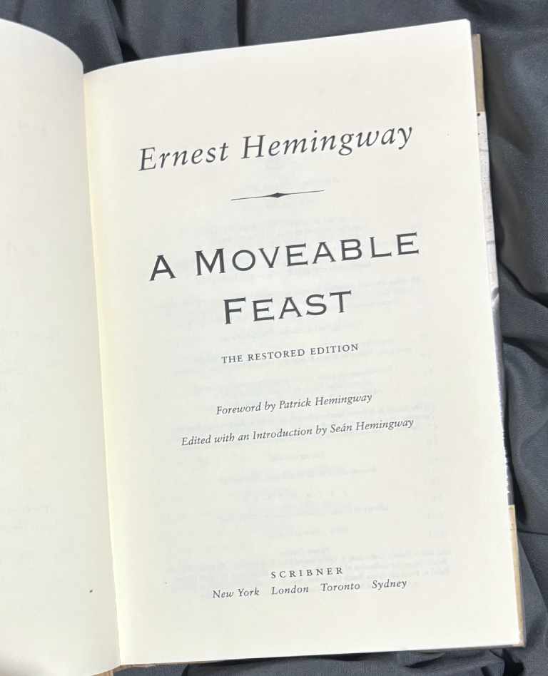 Front matter of A Moveable Feast