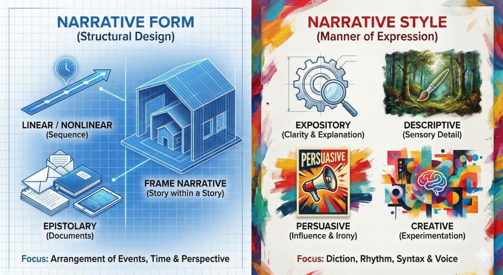 Narrative form vs. narrative style: key differences explained