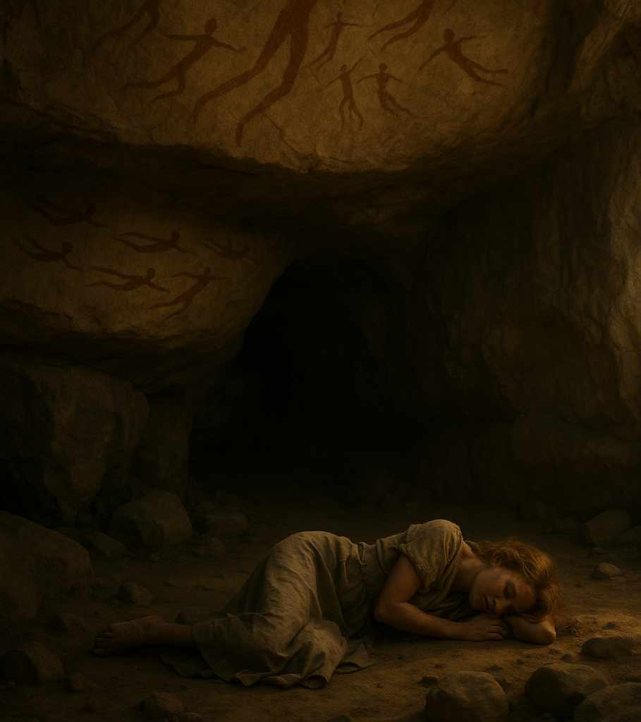 katharine in the cave of swimmers